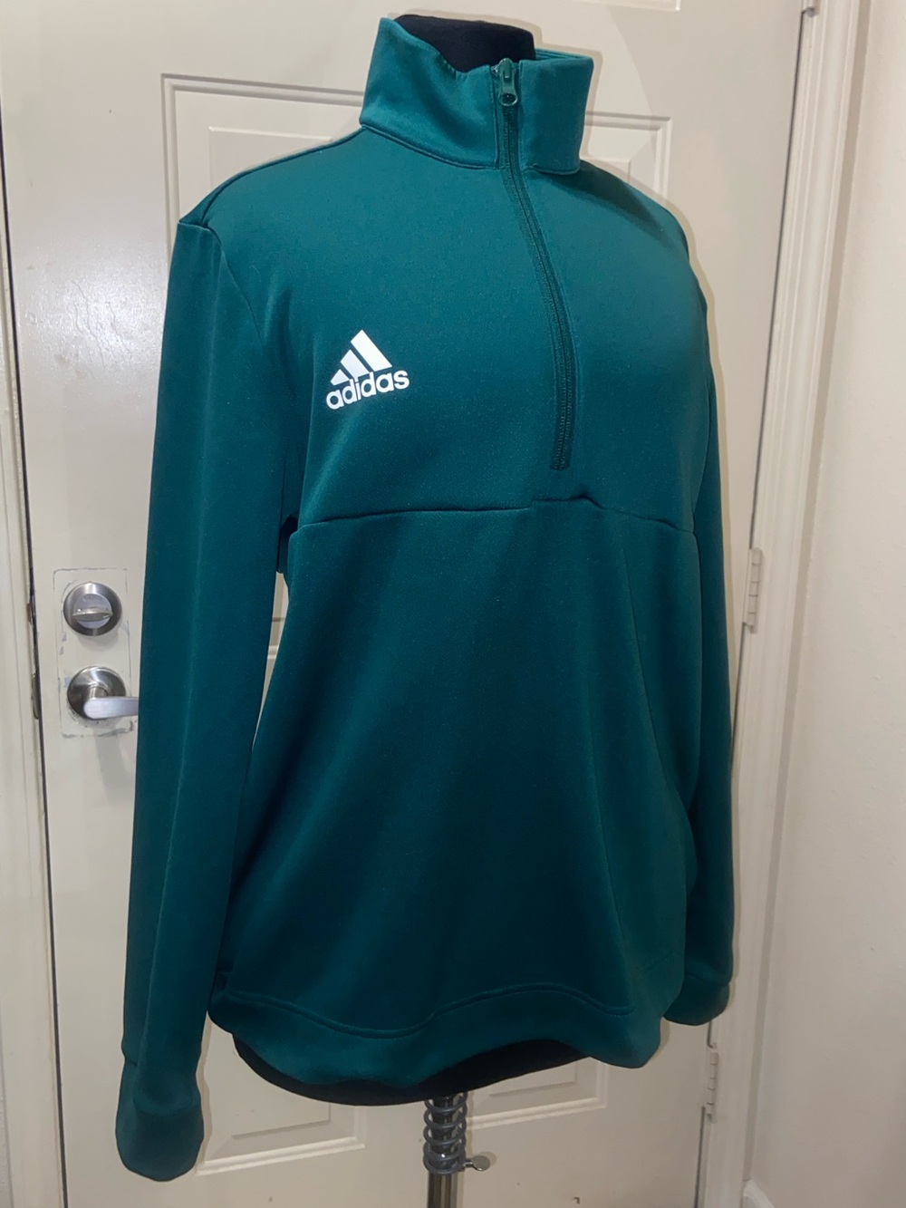 adidas Men’s Teal Quarter-Zip Pullover Size Unisex L